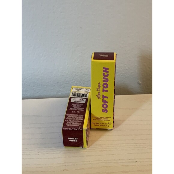 2X SET Lime Crime Soft Touch Comfort Matte Lipstick in VIOLET VIBES .14oz NEW - Picture 10 of 16